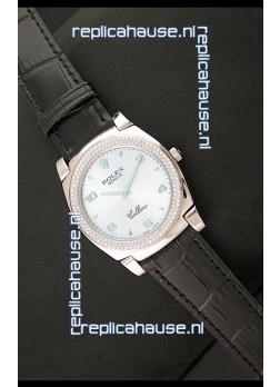Rolex Cellini Japanese Replica Watch in Lilac Blue Dial