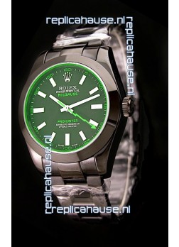 Rolex Milguass Prohunter Swiss PVD Watch in Green Dial