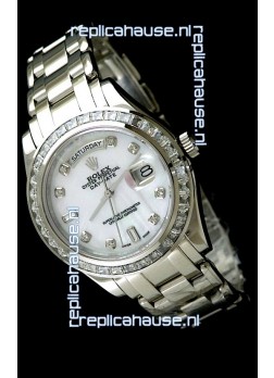 Rolex Oyster Perpetual Day Date Japanese Automatic Watch in Mop White Dial