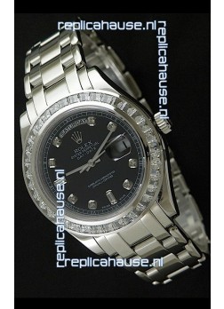 Rolex Oyster Perpetual Day Date Japanese Automatic Watch in Black Dial