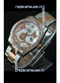 Rolex Oyster Perpetual Date Just Lady Two Tone Rose Gold Watch