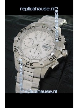 Tag Heuer Aquaracer Swiss Automatic Watch in Metallic White