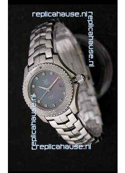 Tag Heuer Link Swiss Ladies Watch in Mother of Pearl Dark Green Dial