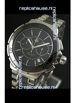 Tag Heuer Formula 1 Chronograph Swiss Replica Ceramic Ladies Watch in Black Dial