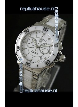 Tag Heuer Formula 1 Chronograph Swiss Replica Ceramic Ladies Watch in Ceramic Bezel