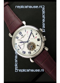 Vacheron Constantin Reserve Tourbillon Japanese Replica Watch in White Dial
