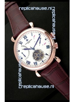 Vacheron Constantin Reserve Tourbillon Japanese Replica Watch in Rose Gold