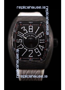 Franck Muller Vanguard Carbon Casing Black Indexes Swiss Watch