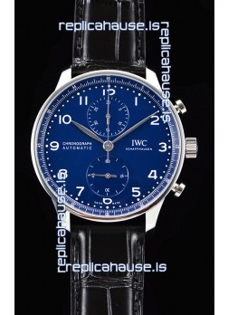 IWC Portuguese Chronograph Blue Dial 1:1 Mirror Swiss Watch 