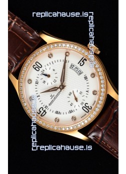 Jaeger LeCoultre Master Control Rose Gold Swiss Replica Watch 