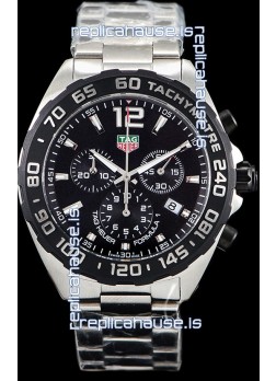 Tag Heuer Formula 1 Chronograph Swiss Quartz Replica Watch Black Dial 