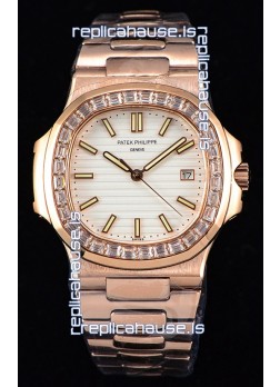 Patek Philippe Nautilus 5711/1R 1:1 Mirror Watch - Baguette Diamonds Bezel