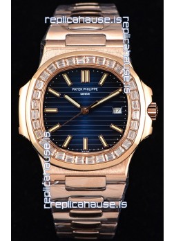 Patek Philippe Nautilus 5711/1R 1:1 Mirror Watch - Baguette Diamonds Bezel
