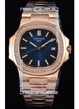 Patek Philippe Nautilus 5711/1R 1:1 Mirror Watch - Rounded Diamonds Bezel