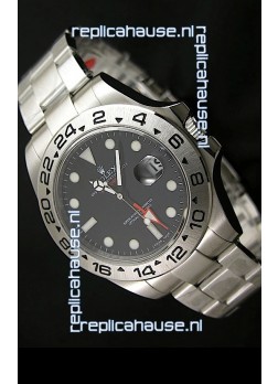 Rolex Explorer II Japanese Replica Automatic Black Steel Watch 43MM