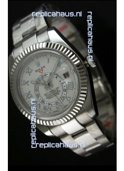 Rolex Sky-Dweller Stainless Steel Watch in White Dial
