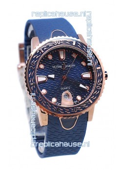 Ulysse Nardin Lady Diver Replica Watch in Gold Casing