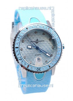 Ulysse Nardin Lady Diver Starry Night Replica Watch in Blue Dial