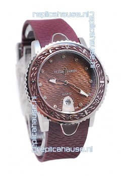 Ulysse Nardin Lady Diver Starry Night Replica Watch in Brown Dial