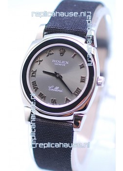 Rolex Cellini Cestello Ladies Swiss Watch in Grey Silver Face