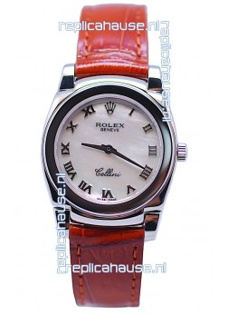 Rolex Cellini Cestello Ladies Swiss Replica Watch in Pearl Dial